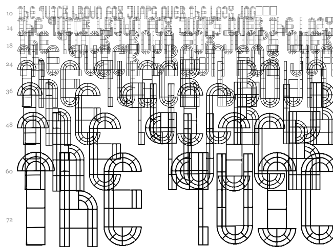 Arch Window font waterfall